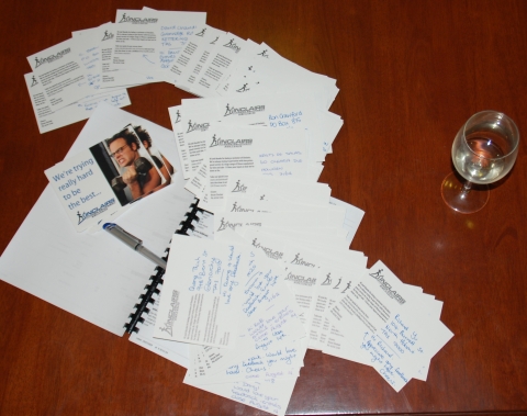 sinclairs-survey Postcards: Check Pen: Check Wine: Check
